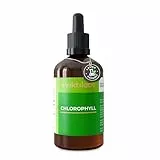 Chlorophyll Tropfen - Natürliches Chlorophyllin aus Alfalfa - Hochdosiert mit 200 mg pro Tagesdosis - Leicht dosierbar mit Pipette - Nur 3 Zutaten (1er Pack)
