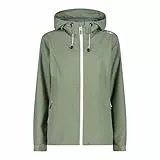 CMP Damen Giacca Da Pioggia Antistrappo Donna Con Cappuccio Fisso Regenjacke, Salbeigrün, 42 EU