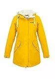 Regenliebe Damen Regenmantel Friesennerz mit Teddyfleece gefüttert, Größe:44, Farbe:gelb