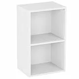 Vida Designs Oxford Bücherregal mit 2 Ebenen, würfelförmig, weiß, Holz-Regaleinheit für Büro, Wohnzimmermöbel