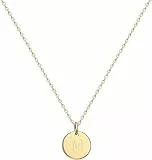 Jenosy Kette Damen Kette mit Buchstaben Personalisierte Buchstabenhalskette 18K Vergoldet Modeschmuck Gold Zarte Damen & Mdelchen