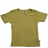 Leela Cotton Baby Kinder Kurzarm T-Shirt Bio-Baumwolle GOTS Shirt Jungen Mädchen Gr. 50 bis 128 (98/104, zitronengelb)