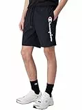 Champion Herren Legacy Icons Beachshorts-Crinkle Taslon Contrast Logo Bermuda Badehose, Schwarz, L