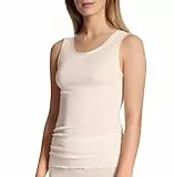 CALIDA True Confidence Tank-Top Damen, aus Merinowolle und Seide, wärmend, temperaturausgleichend und geruchsneutralisierend, Feinripp
