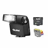 Rollei Flashy ONE Mini Kamera Blitz GN 16 mit LCD Display Recycle Zeit 0.01~2.5 s, Camera Flash Universal Kompatibel für Canon Nikon Sony Fujifilm Lumix Olympus, Mini-Blitz-Kamera-Flash-Aufsteckblitz