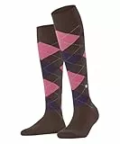 Burlington Damen Kniestrümpfe Queen W Kh Baumwolle lang gemustert 1 Paar, Braun Autumn Melange 5880, 36-41