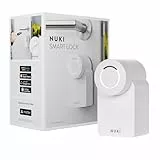 Nuki Smart Lock (2023), smartes Türschloss mit Matter für schlüssellosen Zutritt ohne Umbau, elektronisches Türschloss Macht das Smartphone zum Schlüssel, weiß