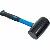 BGS Gummihammer - Fiberglasstiel - schwarzer Kopf - Ø 70 mm - 750 g
