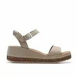 Clarks Damen Kassanda Lily Sandale, Stone Nubuck, 38 EU