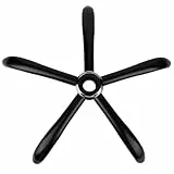 Mastery Mart 70cm Bürostuhl Fußkreuz, Belastbar bis 200kg, Universal 5-Sterne Metallrahmen Basis, Geeignet für 11mm x 22mm Rollen und 50mm Gasfeder, Strapazierfähig, Schwarz