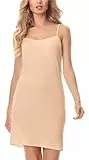 Merry Style Damen Unterkleid kurz Petticoat Knielänge einstellbare Träger MS10-203(Nude, XL)