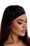BODYA.EU Stirnband Damen Breite Elastische Weiche Haarband Haarreifen Banda Nero Schwarz