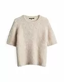 someday Damen Pullover | TUOMI Regular Kurzarmpullover aus Alpakamix Mellow mélange, 42