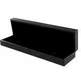 TRIXES Schwarz Schmuckschatullen - Geschenkbox für Geschenke - Für Hochzeit, Weihnachten und Valentinstag - Präsentieren Halsketten, Ringen, Uhren, Armbändern, Ohrringen - Samtfutter