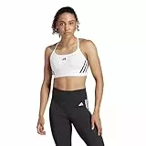 adidas Women's Aeroreact Training Light-Support 3-Stripes Bra Sport-BH, White/Black, L C-D