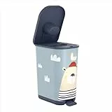 Rotho Babydesign YUMA geruchsdichter Windeleimer mit Pedal und 30 passenden Windelbeuteln, 40x28,5x51 cm (L xBxH) (Bear Ahoi)