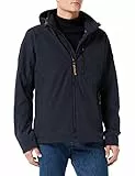 camel active Herren Wind- und Wasserabweisende Softshell-Jacke mit Abnehmbarer Kapuze Dunkelblau, menswear-56