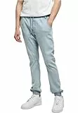 Urban Classics Herren Hose Knitted Denim Jogpants Lighter Washed L