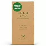 LELO HEX Organic Kondome aus ökologisch erzeugtem Naturlatex und angereichert mit L-Arginin, Kondome Männer Länger Sex (12-Packung)