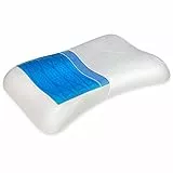 Vitabo Komfortables Kopfkissen mit kühlender Gelauflage I ergonomisches Seitenschläferkissen Nackenkissen – Viscoschaum 100% Lyocell Bezug