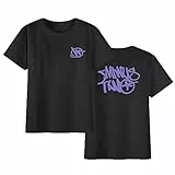 Juzinqu Minus-Two Y2K T-Shirts für Herren Damen | Y2k O-Neck Print T-Shirt | Regular Baggy Hip Hop Tee Shirt Minus-Two | 2023 Harajuku Vintage Bedruckte Tshirt Unisex Kurzarm Tops, Lila