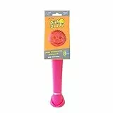 Scrub Daddy Dish Daddy Spülschwamm mit Spülmittelspender - Innovative Haushalt Flaschenbürste mit auswechselbarem Kopf - Temperaturempfindlicher Schwamm für sanfte und kraftvolle Reinigung - Rosa