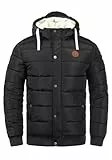 Blend BHFrederico Herren Winterjacke Steppjacke warme Jacke gefüttert mit Kapuze Kordelzug Eingrifftaschen Regular fit, Größe:XL, Farbe:Black (70155)