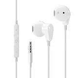 In Ear Kopfhörer Ohrhörer Headset AUX 3,5 mm Jack Klinke mit Mirkofon kompatibel mit iPhone, Samsung Galaxy, Huawei, Sony Xperia, LG, BlackBerry, Asus, Nokia, HTC, etc.