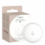 Aqara Wasserlecksensor T1, Sofortige Überflutungswarnung, Kompatibel mit Apple Home, Alexa und Google Assistant, Kabelloser Bad-/Küchenschutz, 2 Jahre Batterielaufzeit