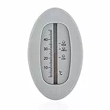 Reer Baby-Thermometer für die Badewanne mit süßem Unterwasserwelt-Motiv, kindersicheres Bade-Thermometer - Grau