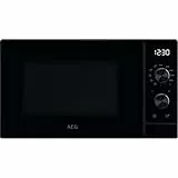 AEG MFB252DB Freistehende Mikrowelle mit Grillfunktion - 25L,900W,7 Leistungsstufen,Invertertechnologie,Auftau-Funktion,LED-Beleuchtung,Edelstahl-Innenraum,SteamPot,Schwarz