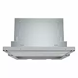 Bosch DFR067A52 Serie 4 Flachschirmhaube, 60 cm breit, Um- & Abluft, Made in Germany, EcoSilence Drive leiser und effizienter Motor, LED-Beleuchtung gleichmäßige Ausleuchtung, Kurzhubtasten