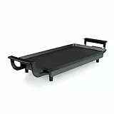Princess 102209 Table Chef Economy Tischgrill, 43 x 23 cm Kochfläche, einstellbarer Thermostat, BPA-frei, Antihaftbeschichtung, Cool-Touch-Griffe, 1800 Watt, Schwarz