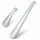2 Stück Schuhlöffel Metall Lang und Kurz Set, Schuhanzieher Edelstahl(30 cm+14 cm), für Leute, die sich Schlecht Bücken, Senioren, Kinder, Schuhlöffel Schuhanzieher