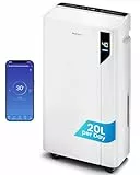 Pro Breeze Luftentfeuchter 20L in 24h Entfeuchtungsleistung - Luftentfeuchter elektrisch mit Wäschemodus, Feuchtigkeitssensor, Luftfilter, Timer - Gegen Schimmel - Entfeuchter elektrisch für bis 35m²