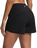 baleaf Badeshorts Damen 4' UPF50+ Badehose Schnelltrocknend Hohe Taille Boardshorts UV Bikini Shorts mit Taschen Schwarz L
