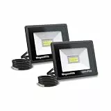 Wegoodlife 2 Stück 10W LED Strahler Außen, Superhell 730LM Wandleuchte, 6500K Kaltweiß Aussenstrahler, IP66 Wasserdicht Flutlicht, Scheinwerfer für Hinterhof Auffahrt Garage Sportplatz Flur Garten