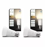 Philips Hue Bundle – 2 x weiße 1100 A60 E27 Smart-Leuchtmittel, dimmbare LED, intelligente Beleuchtung, App- und Sprachsteuerung, funktioniert mit Alexa, Google Home und Apple HomeKit
