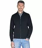 CASAMODA Herren Strickjacke unifarben 004450 Aufgesticktes Logo, 135 Blau, L