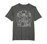 Drummer Schlagzeug Da Vinci Schlagzeuger Rock Musik Geschenk T-Shirt