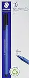 STAEDTLER 437 M-3 VE Kugelschreiber triplus ball (ergonomischer Dreikantschaft, Linienbreite M, Farbe blau, wischfest, Kartonetui mit 10 Kugelschreibern)