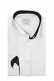 ETERNA Herren Langarm Hemd Modern Fit | Bügelfrei | Dynamic Cotton™ | Weiß | 100% Baumwolle | Kentkragen mit Ausputz Gr. 43