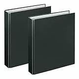 VELOFLEX A115108 - Ringbuch Basic, DIN A5, 2 Stück, schwarz, Füllhöhe 25 mm, Ringordner mit 2 Ring-Mechanik