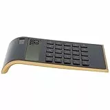 Dioche Taschenrechner, Tragbarer 10-stelliger Taschenrechner, ultradünn, mit Solar- oder Akkubetrieb, LCD-Display für Homeoffice und Business(Schwarz)
