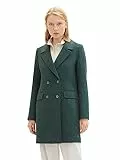 TOM TAILOR Denim Damen 1038685 Basic Mantel, 10592-Midnight Forest Green Mélange, XL