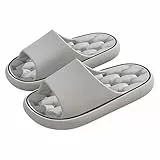 Generisch Bade Damen Latschen Weiche House Weite H Hausschuhe Bequeme Orthopädische Slippers Dicke Foam Rutschfeste Badelatschen Comfy Weiche Sohle Wolkenschuhe Orthopedic Sandals Women Grau 37