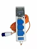 Maypole 230V 13A Mobiles Netzteil mit USB für Wohnwagen, Camping, Camper, Wohnmobile