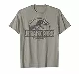 Jurassic Park Classic Logo Faded Black T-Shirt
