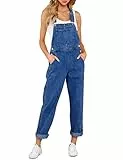 Vetinee Jumpsuit Damen Cotton Overall Damen Winter Cody Blau M