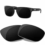 HiCycle2 Polarisierte Ersatzgläser für Oakley Holbrook Sonnenbrille, mehrere Optionen(Schwarz)